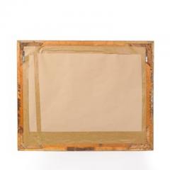 Mid Century Modernist Eglomise Giltwood Stylized Chinoiserie Bordered Mirror - 4490094