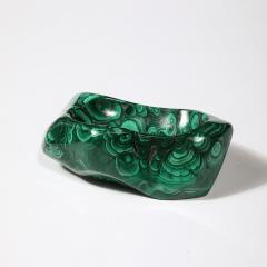 Mid Century Modernist Elongated Malachite Bowl Ashtray - 3703537