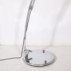 Mid Century Modernist Extendable Arching Floor Lamp in Polished Chrome - 3523856