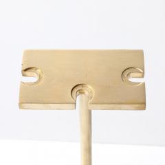 Mid Century Modernist Fire Tool Set in Brushed Brass and Black Enamel - 3801864