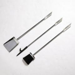 Mid Century Modernist Fire Tool Set in Lucite and Chrome - 3801666