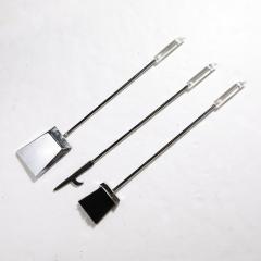 Mid Century Modernist Fire Tool Set in Lucite and Chrome - 3801671
