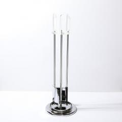 Mid Century Modernist Fire Tool Set in Lucite and Chrome - 3801747