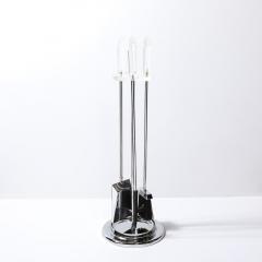 Mid Century Modernist Fire Tool Set in Lucite and Chrome - 3801749