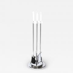 Mid Century Modernist Fire Tool Set in Lucite and Chrome - 3805107