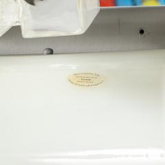 Mid Century Modernist Hand Blown Milk Glass Vanity Light - 3523534