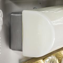 Mid Century Modernist Hand Blown Milk Glass Vanity Light - 3523709