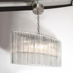 Mid Century Modernist Hand Blown Murano Glass Ovoid Shaped Treidre Chandelier - 3752163