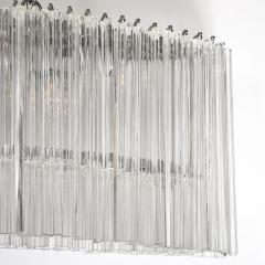 Mid Century Modernist Hand Blown Murano Glass Ovoid Shaped Treidre Chandelier - 3752204