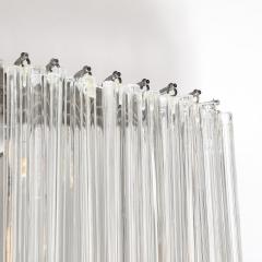 Mid Century Modernist Hand Blown Murano Glass Ovoid Shaped Treidre Chandelier - 3752232