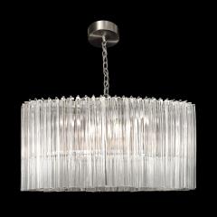 Mid Century Modernist Hand Blown Murano Glass Ovoid Shaped Treidre Chandelier - 3752235