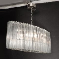 Mid Century Modernist Hand Blown Murano Glass Ovoid Shaped Treidre Chandelier - 3752236