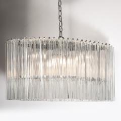Mid Century Modernist Hand Blown Murano Glass Ovoid Shaped Treidre Chandelier - 3752279