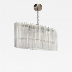 Mid Century Modernist Hand Blown Murano Glass Ovoid Shaped Treidre Chandelier - 3755577