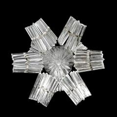 Mid Century Modernist Hand Blown Murano Glass Stepped Triedre Chandelier - 3553749