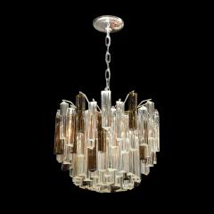 Mid Century Modernist Hand Blown Murano Mixed Glass Camer Triedre Chandelier - 4744752
