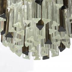 Mid Century Modernist Hand Blown Murano Mixed Glass Camer Triedre Chandelier - 4744854
