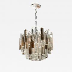 Mid Century Modernist Hand Blown Murano Mixed Glass Camer Triedre Chandelier - 4746273