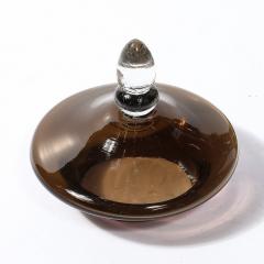 Mid Century Modernist Hand Blown Smoked Murano Glass Urn Centerpiece - 3976353