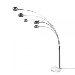 Mid Century Modernist Hydra Articulating Floor Lamp in Chrome and Marble - 3976507