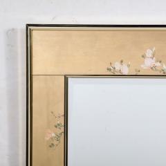 Mid Century Modernist Labarge Gilt Eglomise Brass Mirror signed J Jacobusse - 3375858