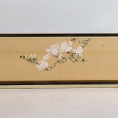 Mid Century Modernist Labarge Gilt Eglomise Brass Mirror signed J Jacobusse - 3375998