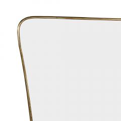 Mid Century Modernist Large Tapered Brass Wrapped Mirror - 3523765