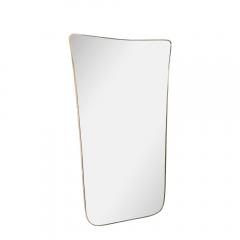 Mid Century Modernist Large Tapered Brass Wrapped Mirror - 3523774