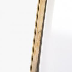 Mid Century Modernist Large Tapered Brass Wrapped Mirror - 3523888