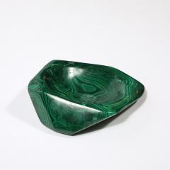 Mid Century Modernist Malachite Bowl Ashtray - 3703436