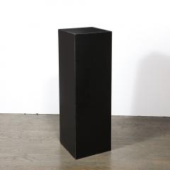 Mid Century Modernist Matte Black Laminate Pedestal - 4233575