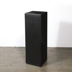 Mid Century Modernist Matte Black Laminate Pedestal - 4233577