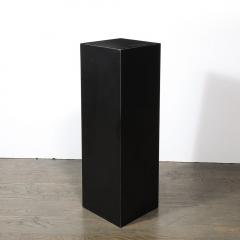 Mid Century Modernist Matte Black Laminate Pedestal - 4233579