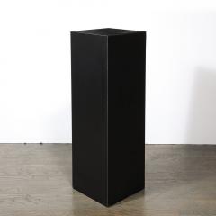 Mid Century Modernist Matte Black Laminate Pedestal - 4233580