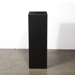 Mid Century Modernist Matte Black Laminate Pedestal - 4233583