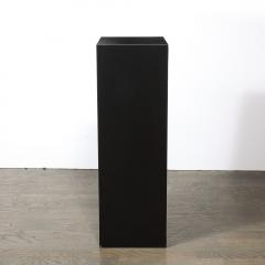 Mid Century Modernist Matte Black Laminate Pedestal - 4233584