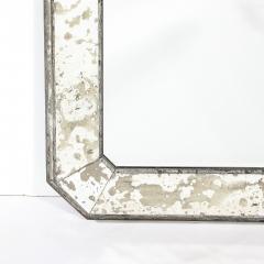 Mid Century Modernist Minimal Mirror with Antiqued Border - 4622972