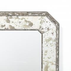 Mid Century Modernist Minimal Mirror with Antiqued Border - 4622974