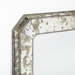 Mid Century Modernist Minimal Mirror with Antiqued Border - 4622977