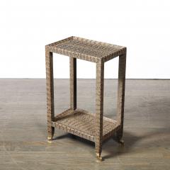 Mid Century Modernist Python Side Table with Brass Castors by Karl Springer - 4653821