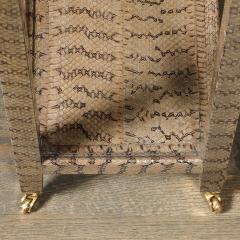 Mid Century Modernist Python Side Table with Brass Castors by Karl Springer - 4653826