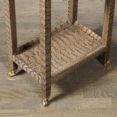 Mid Century Modernist Python Side Table with Brass Castors by Karl Springer - 4653827