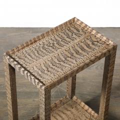 Mid Century Modernist Python Side Table with Brass Castors by Karl Springer - 4653828