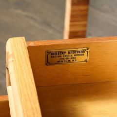 Mid Century Modernist Rattan Bamboo Wrapped Desk signed Bielecky Brothers - 4142151