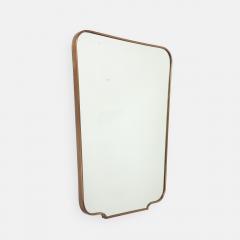 Mid Century Modernist Rectangular Brass Wall Mirror - 4754909
