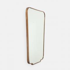 Mid Century Modernist Rectangular Brass Wall Mirror - 4754910