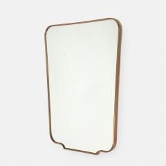 Mid Century Modernist Rectangular Brass Wall Mirror - 4754911