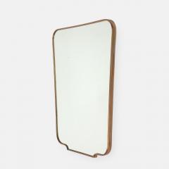 Mid Century Modernist Rectangular Brass Wall Mirror - 4754912
