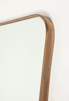 Mid Century Modernist Rectangular Brass Wall Mirror - 4754916