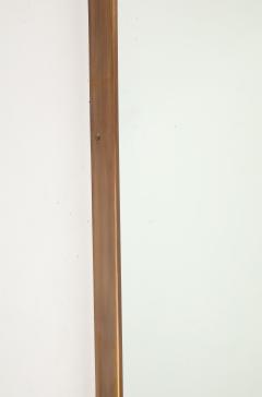 Mid Century Modernist Rectangular Brass Wall Mirror - 4754917